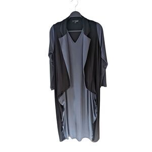 Sun Kim Collared Illusion Blazer Lage look Artsy Dress Size Medium